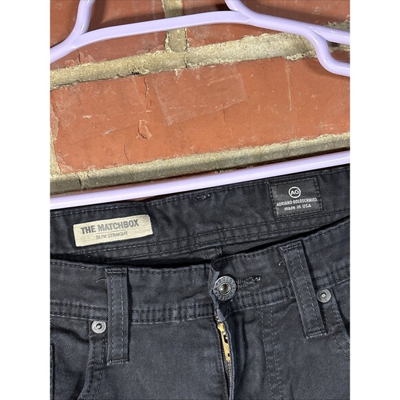 Adriano Goldschmied Men The Matchbox Slim Straight Black Jeans USA Made Size 32 - Picture 3 of 7
